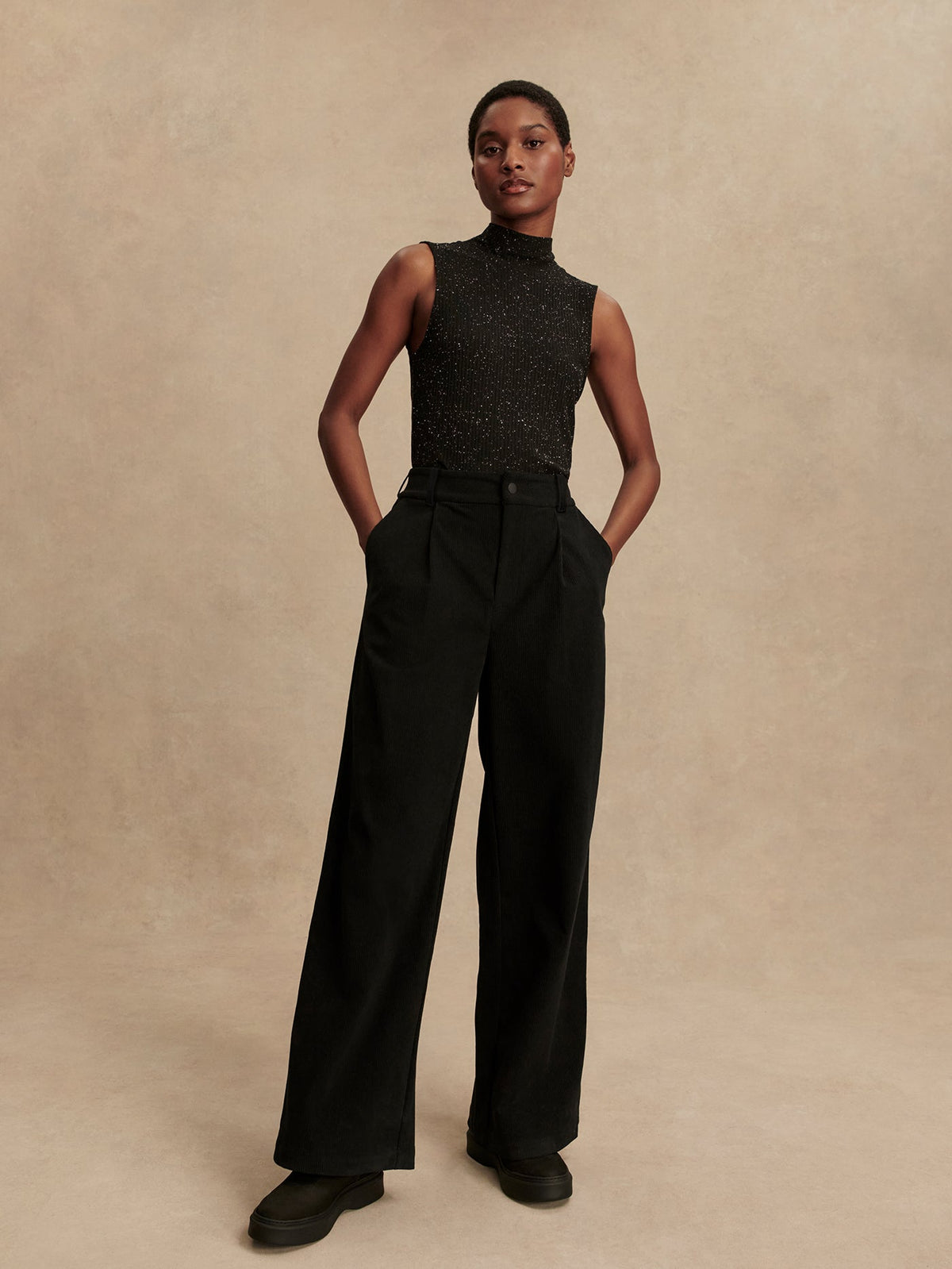 Floris Wide Leg 32 Black - Varley
