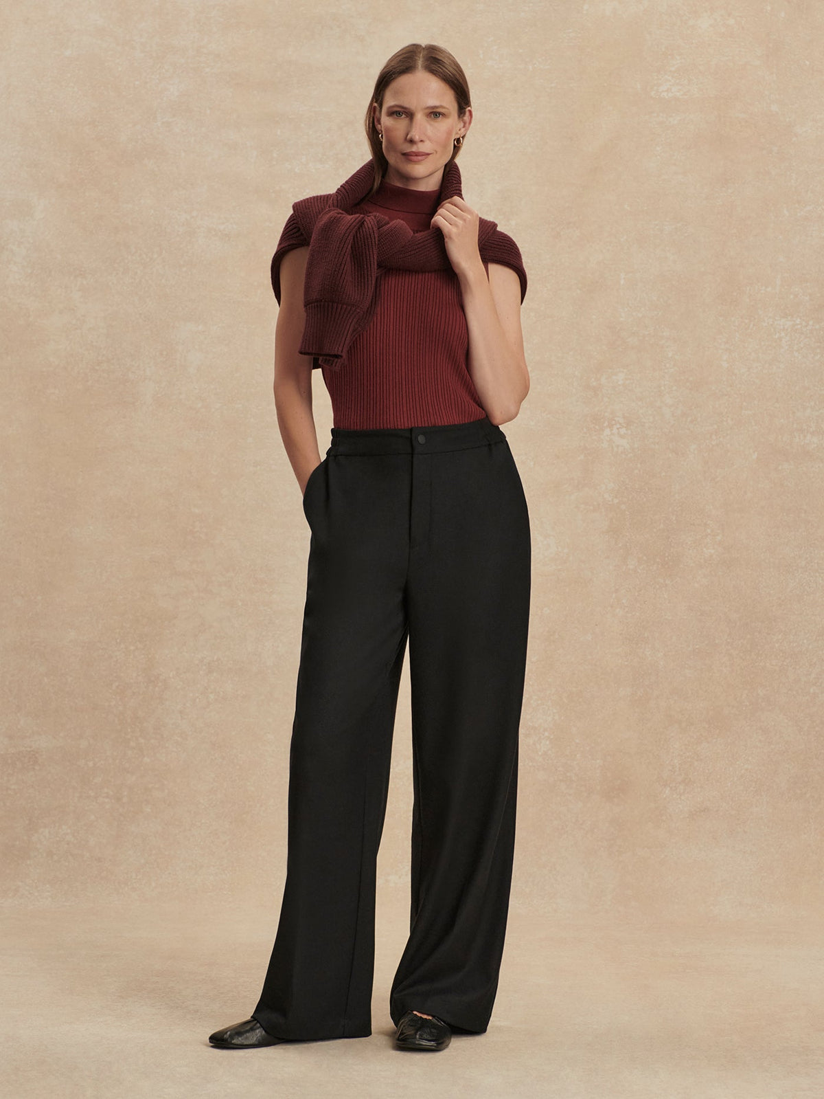 Winnie Wide Leg 29.5 Black - Varley
