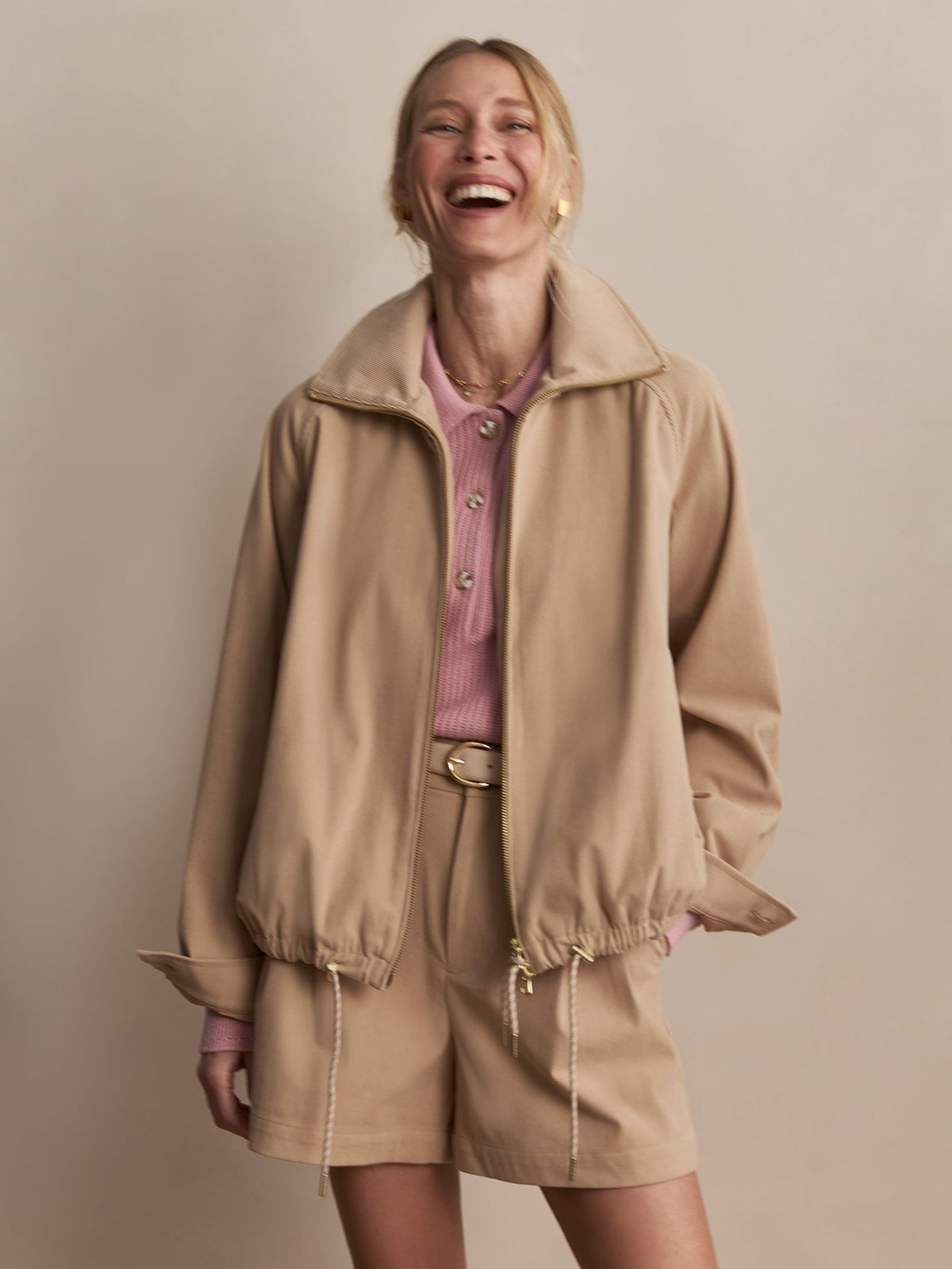 Nadina Blouson Jacket Light Taupe - Varley