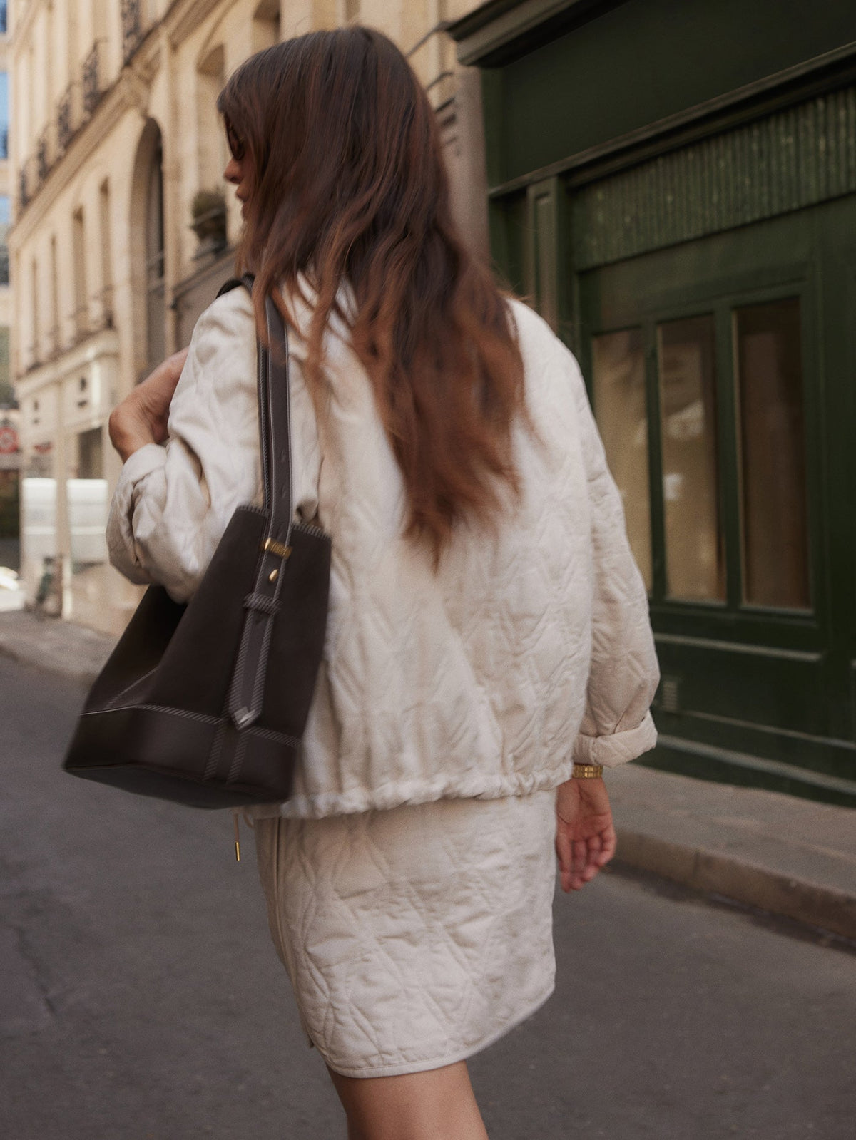 Saba Quilted Jacket Oat Milk - Varley