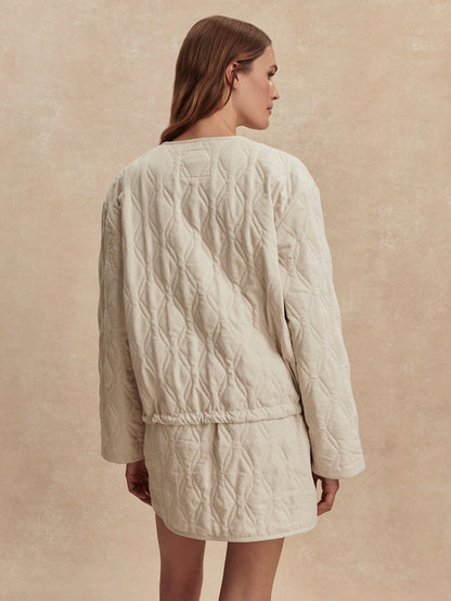 Saba Quilted Jacket Oat Milk - Varley