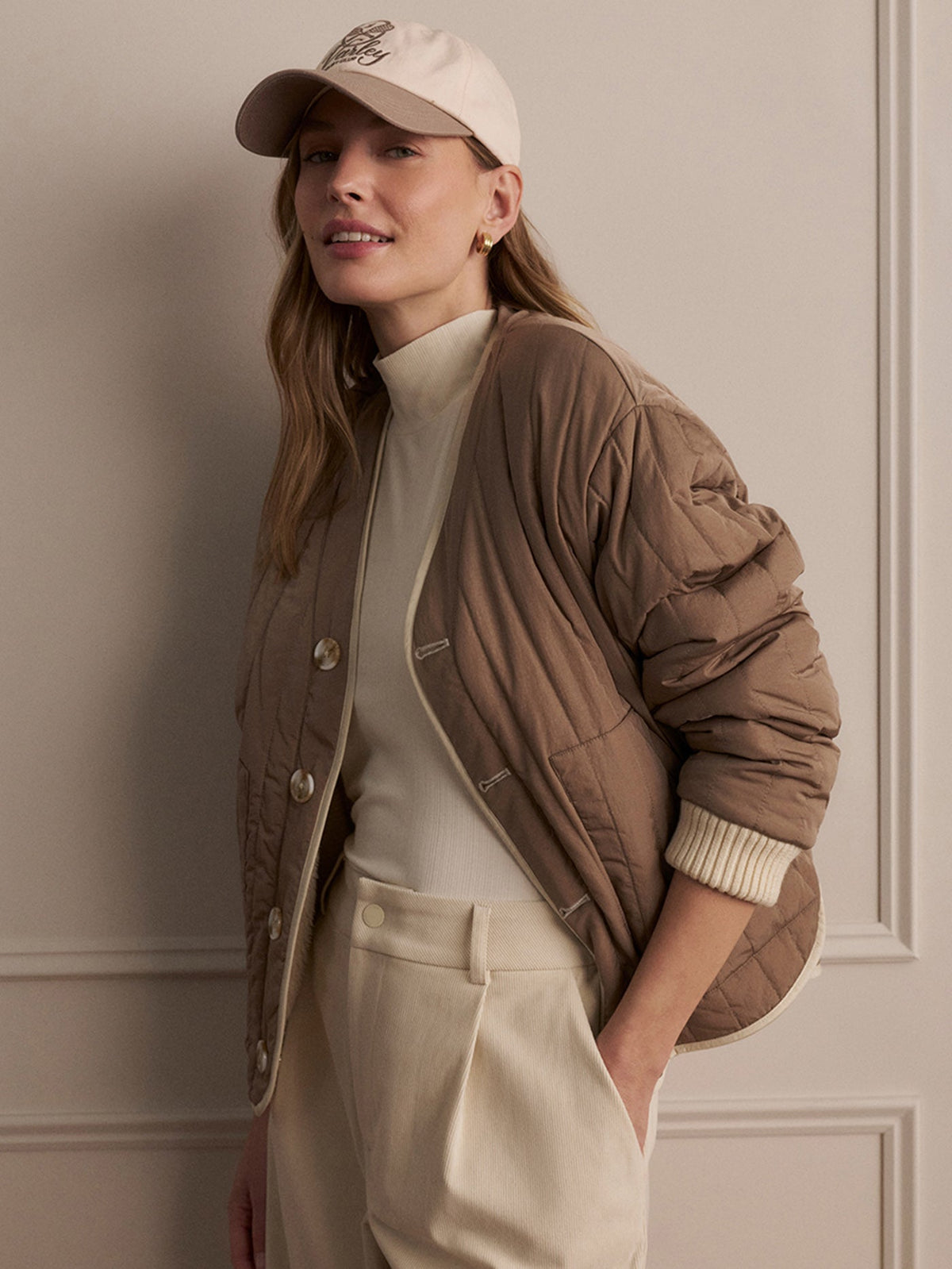 Drew Reversible Jacket Sandshell/ Ash Taupe - Varley