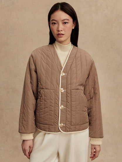 Drew Reversible Jacket Sandshell/ Ash Taupe - Varley