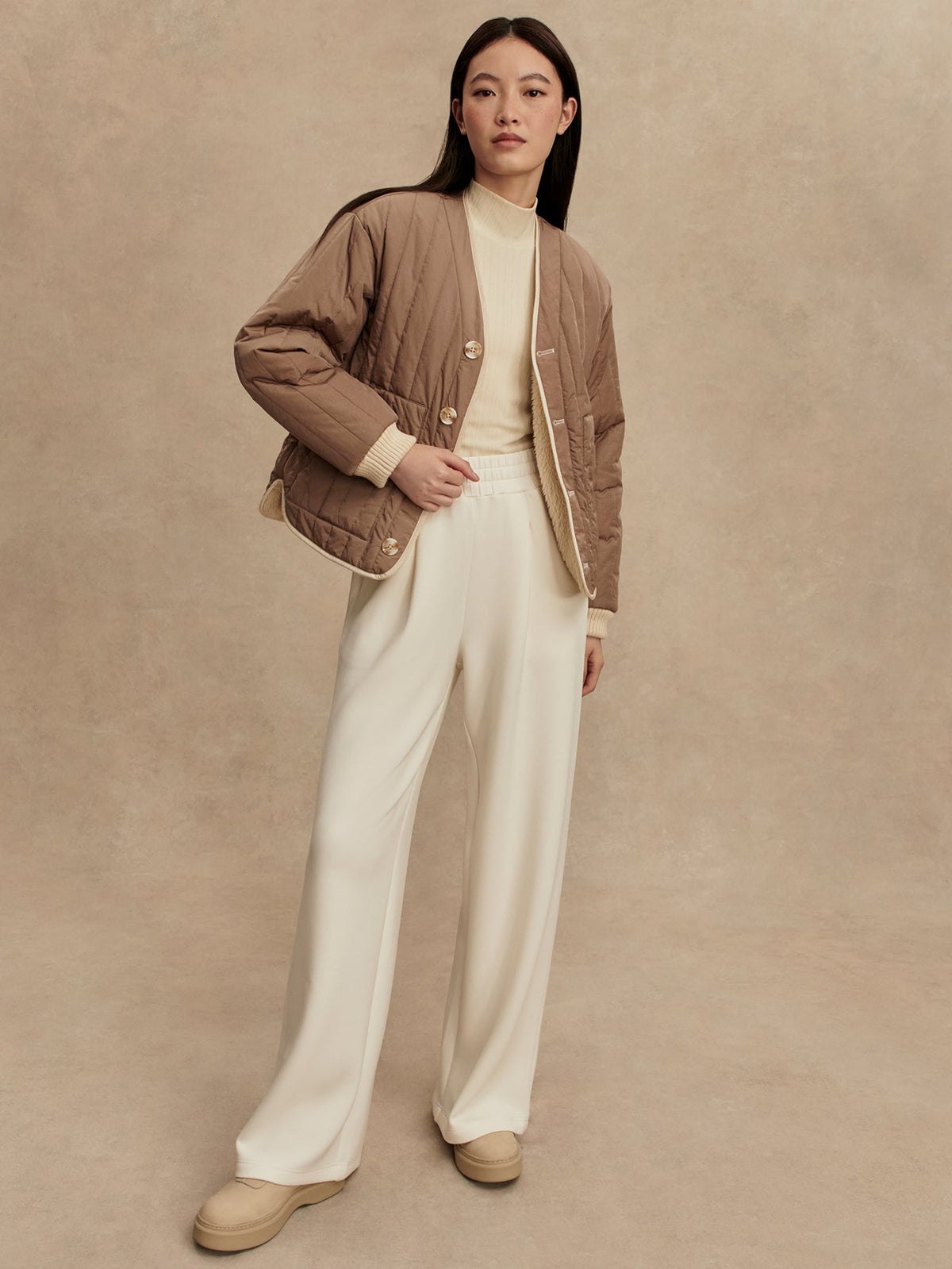 Drew Reversible Jacket Sandshell/ Ash Taupe - Varley