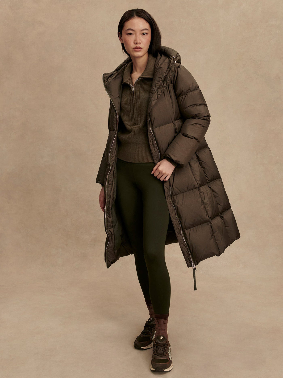 Katya Long Down Puffer Dark Olive Metallic - Varley