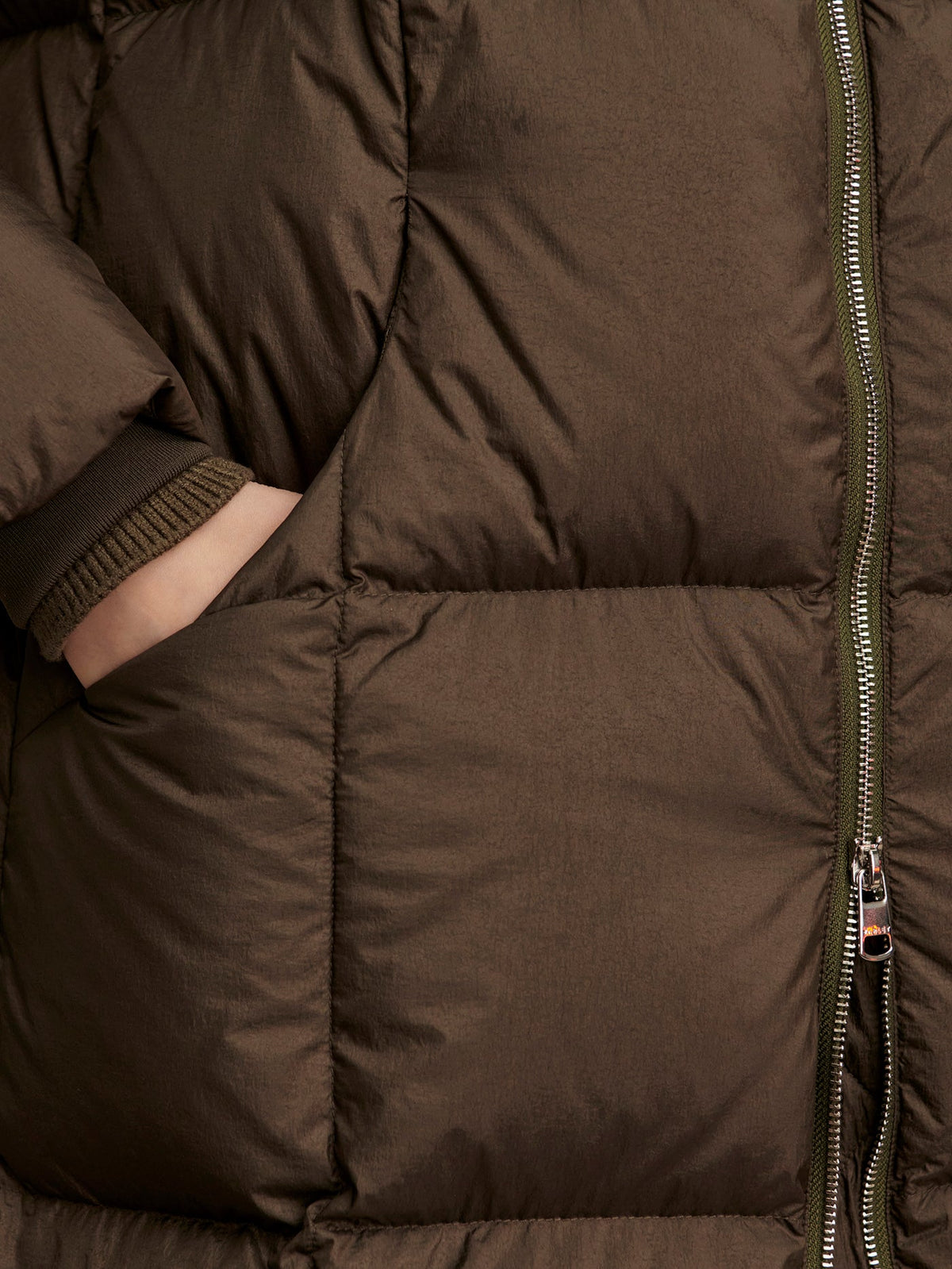 Katya Long Down Puffer Dark Olive Metallic - Varley