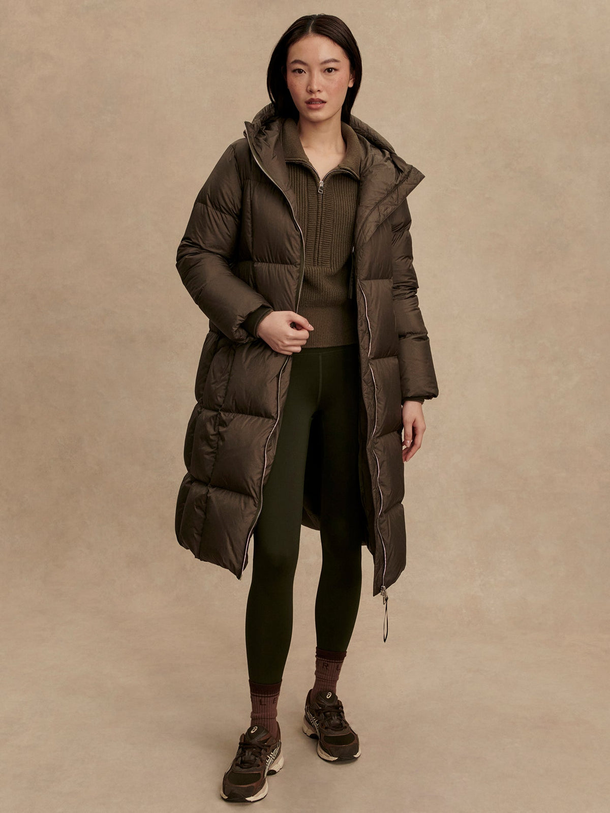 Katya Long Down Puffer Dark Olive Metallic - Varley
