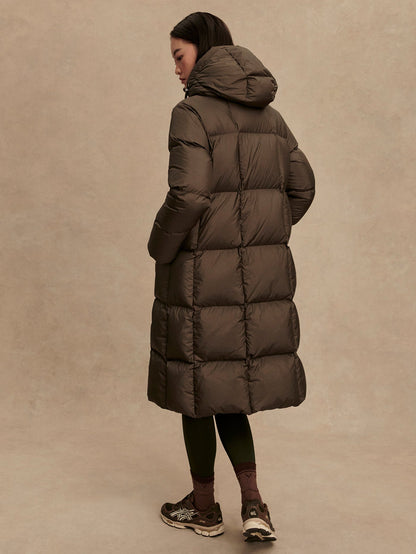 Katya Long Down Puffer Dark Olive Metallic - Varley