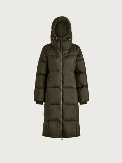 Katya Long Down Puffer Dark Olive Metallic - Varley