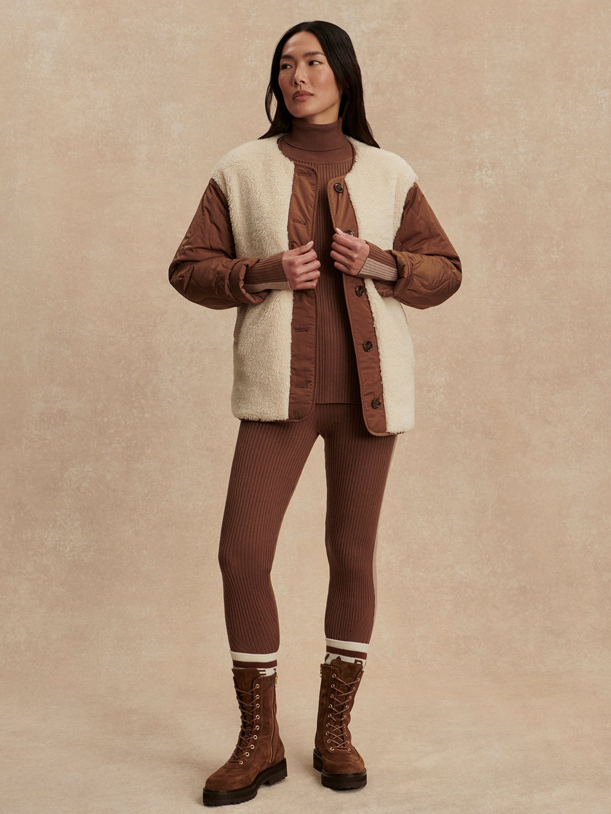 Aveline Reversible Jacket Sandshell/ Cocoa Dust - Varley