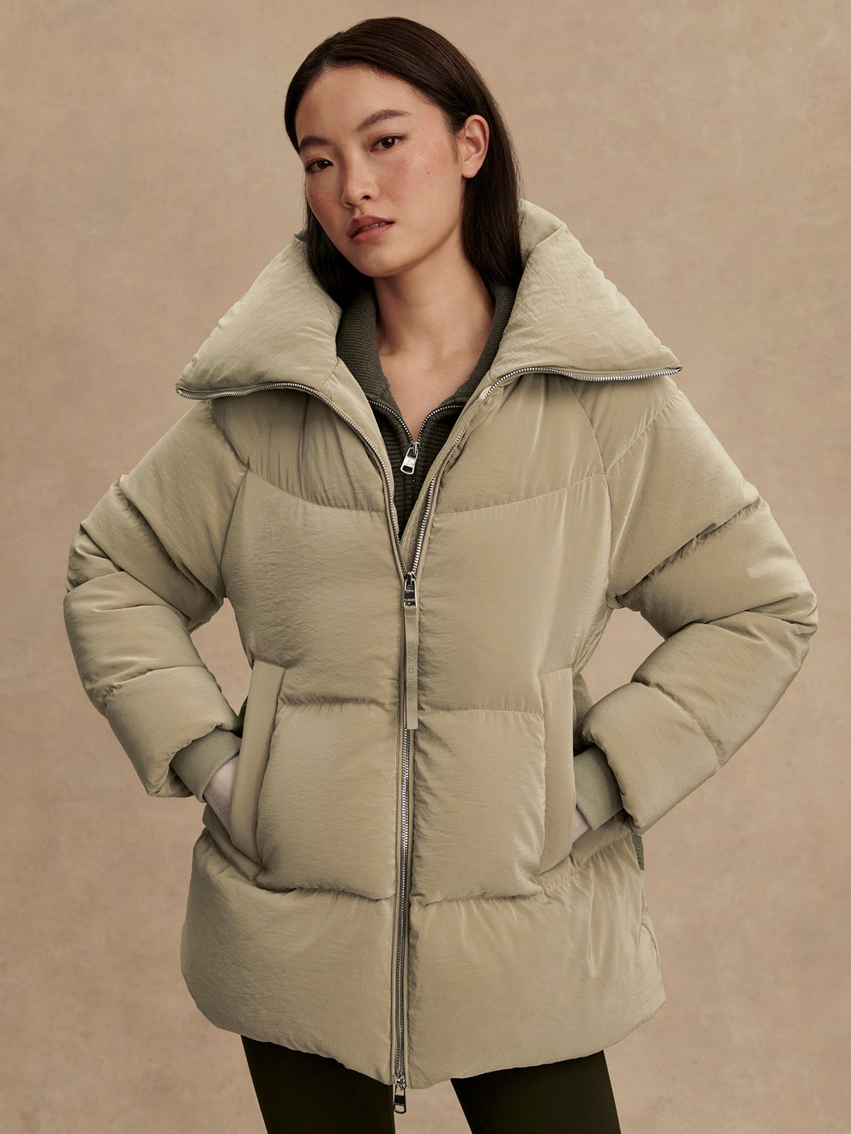 Valencia Down Puffer Coat Agate Grey - Varley