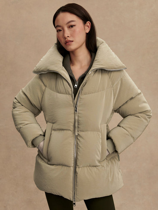 Valencia Down Puffer Coat Agate Grey - Varley