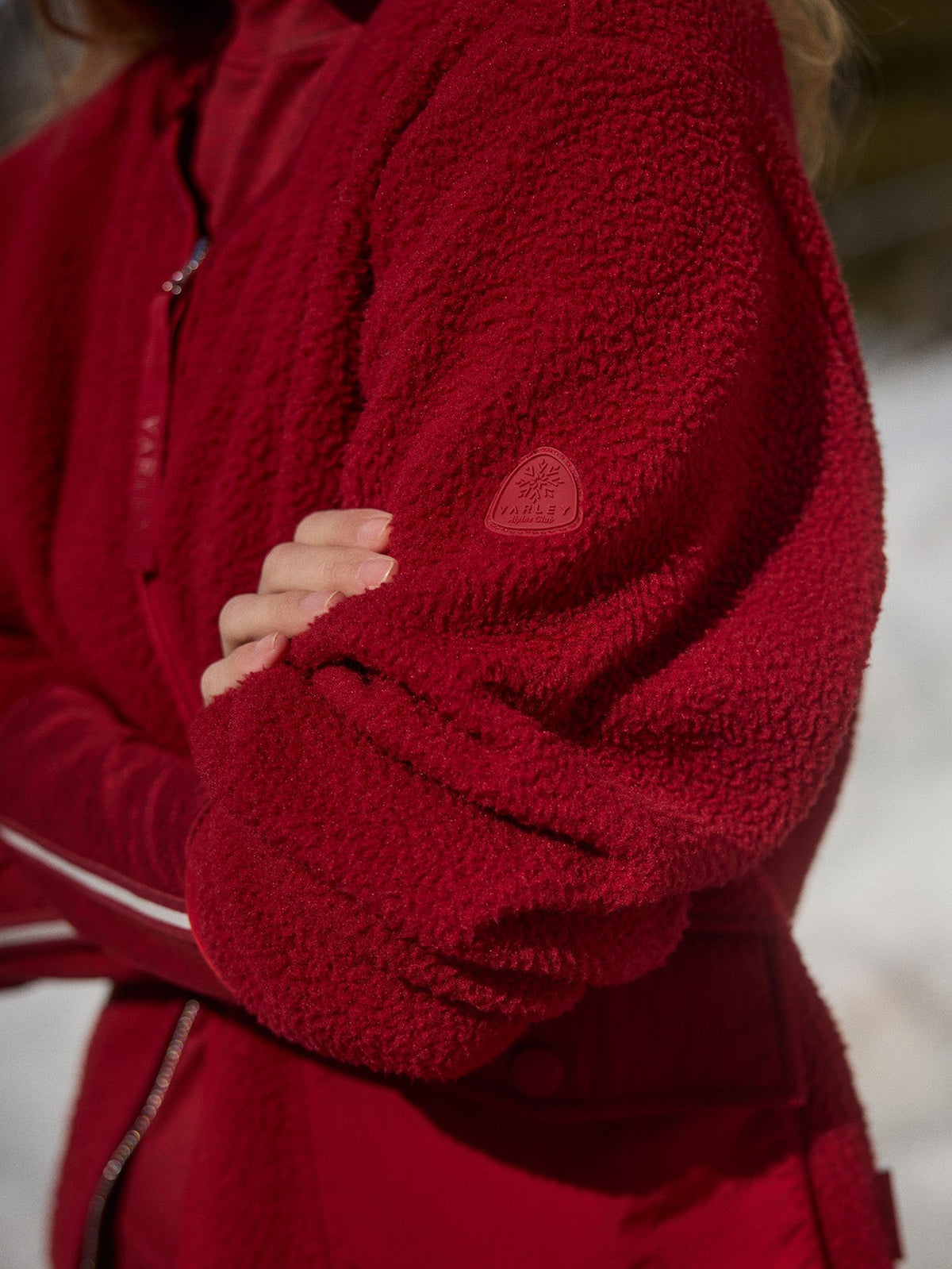 Marina Collarless Fleece Red Dahlia - Varley