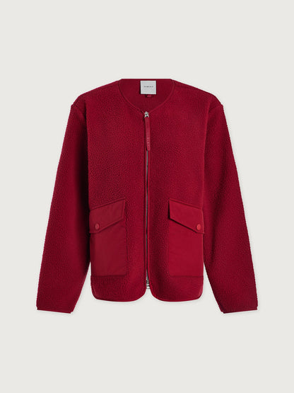 Marina Collarless Fleece Red Dahlia - Varley