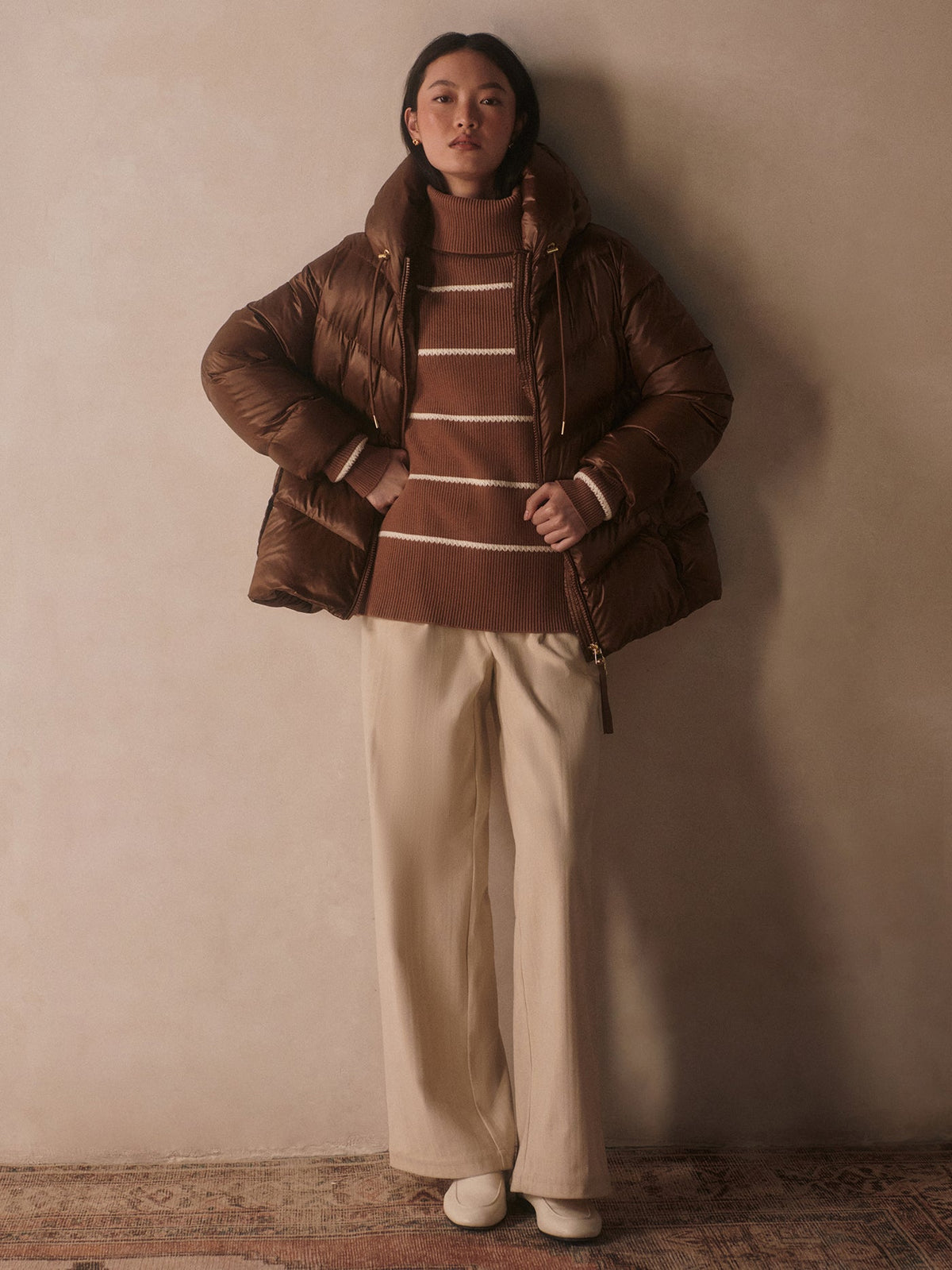 Madelina Lightweight Down Jacket Cocoa Dust - Varley