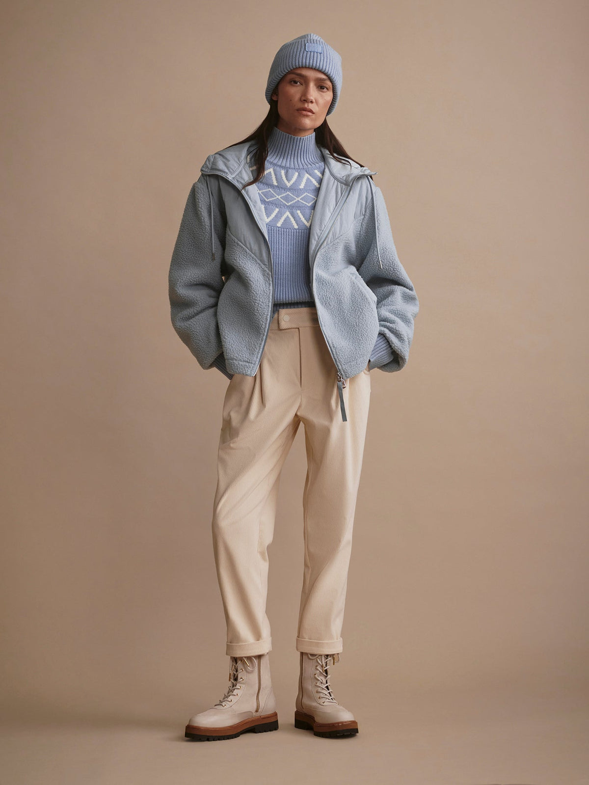 Rosia Fleece Hoodie Ashley Blue - Varley