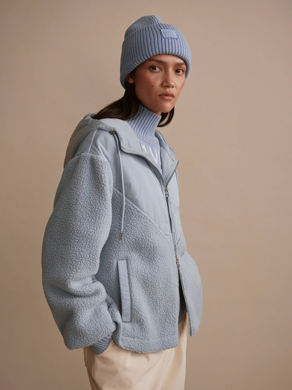 Rosia Fleece Hoodie Ashley Blue - Varley