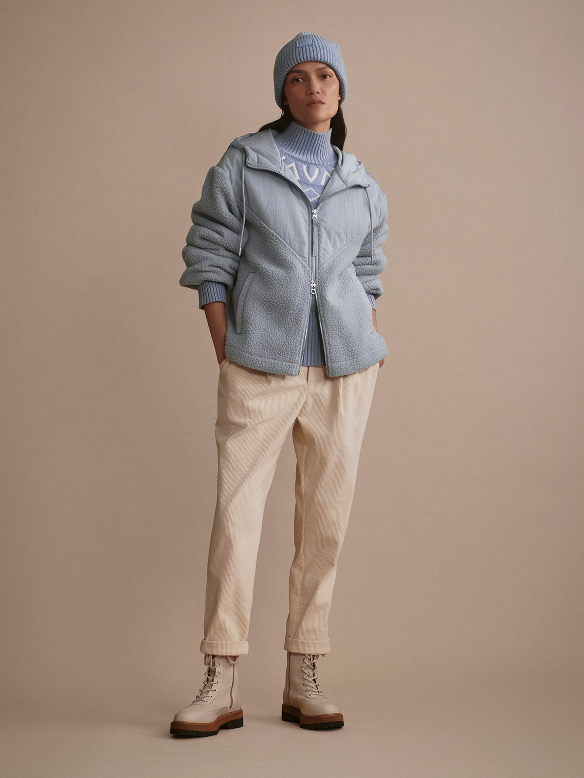 Rosia Fleece Hoodie Ashley Blue - Varley