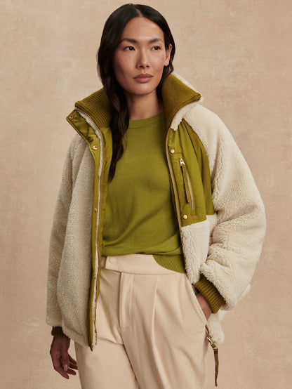 Glover Reversible Jacket Birch/ Bright Moss - Varley