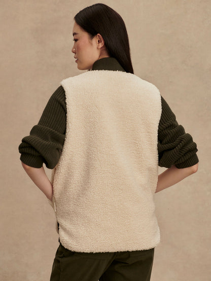Audrea Reversible Gilet Sandshell/ Forest Night - Varley