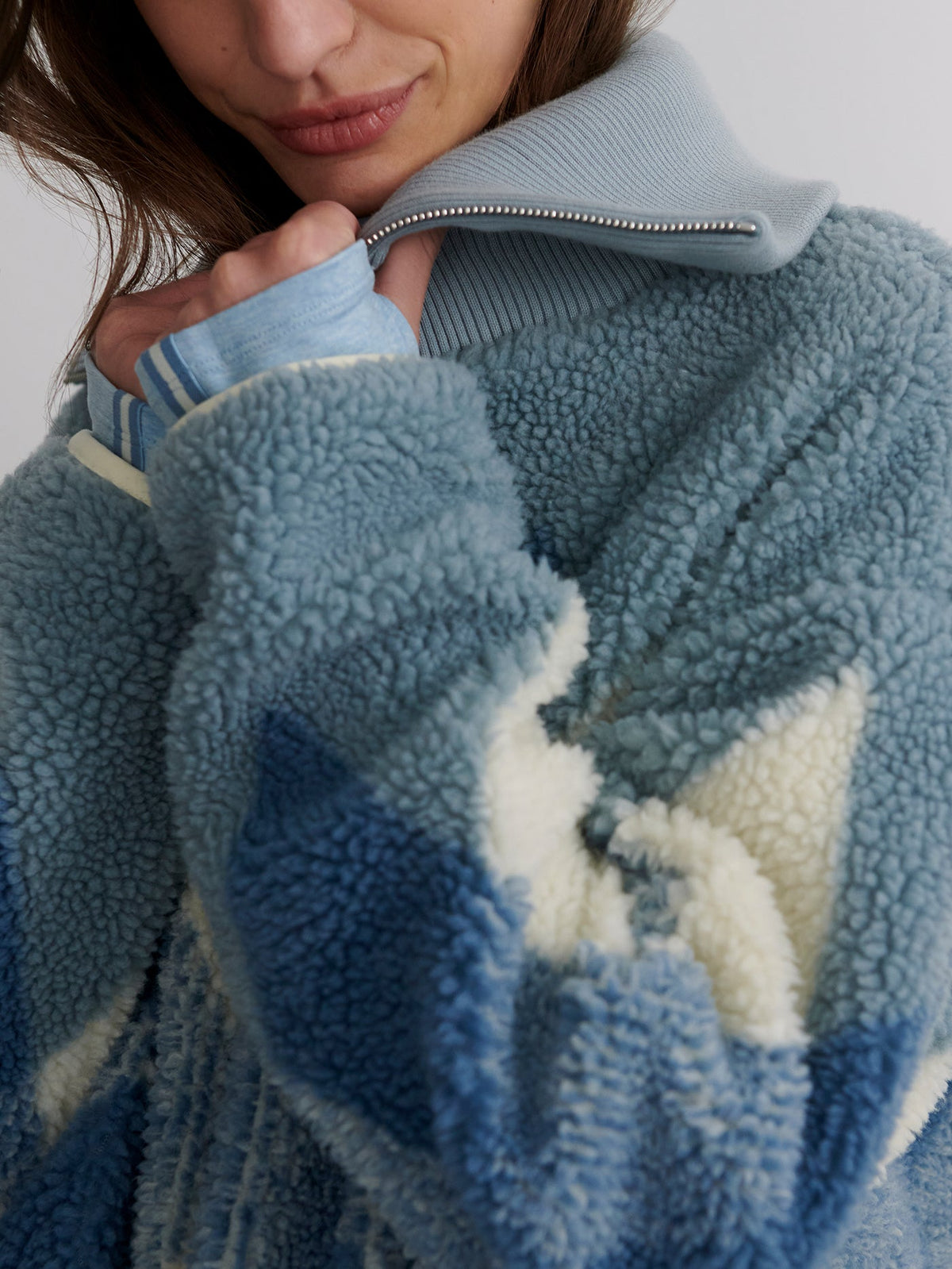 Franca Sherpa Jacket Ashley Blue - Varley