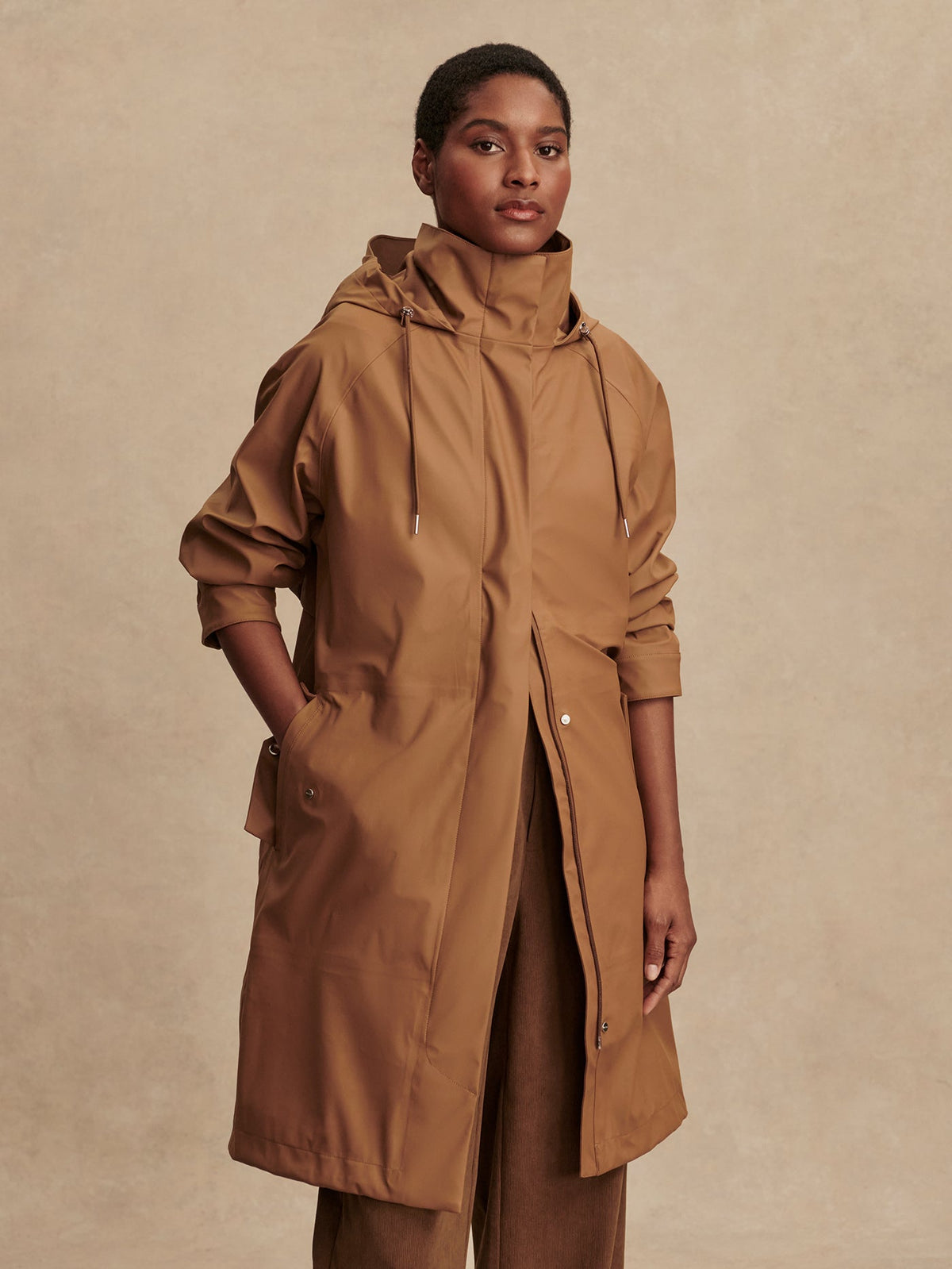 Amel A-Line Rain Jacket Cocoa Dust - Varley