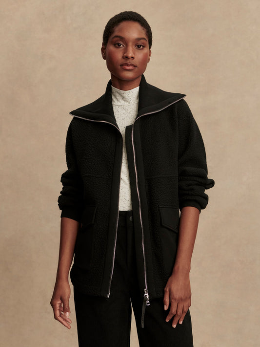 Eleanor Patch Pocket Fleece Black - Varley