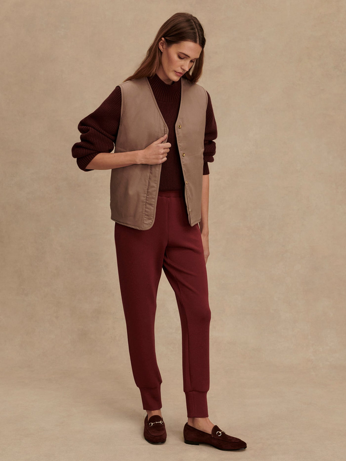 Lori Reversible Gilet Ash Taupe/ Birch - Varley