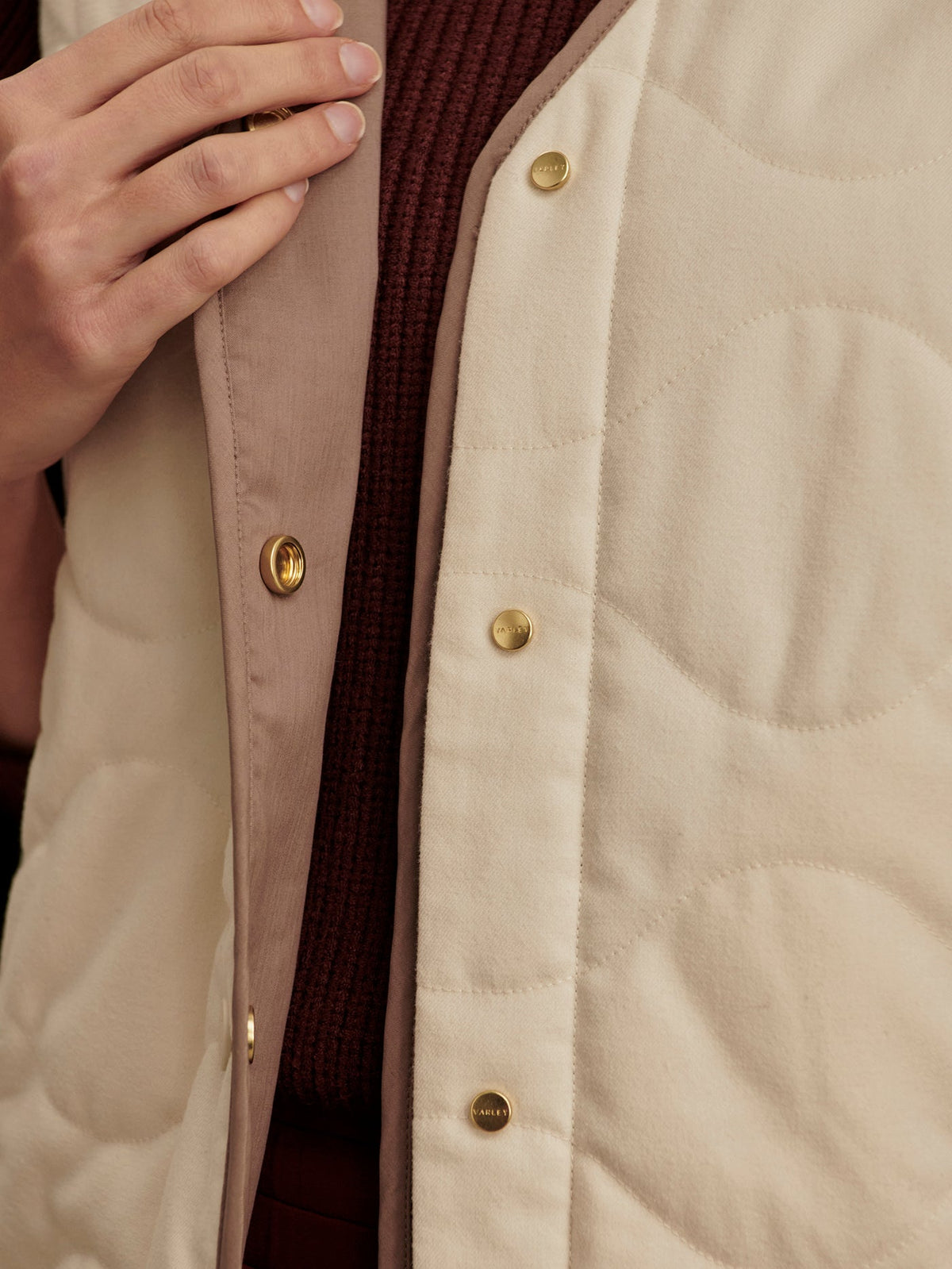 Lori Reversible Gilet Ash Taupe/ Birch - Varley