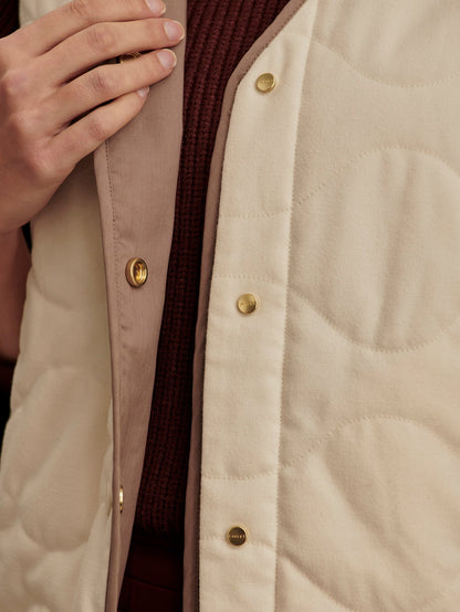 Lori Reversible Gilet Ash Taupe/ Birch - Varley