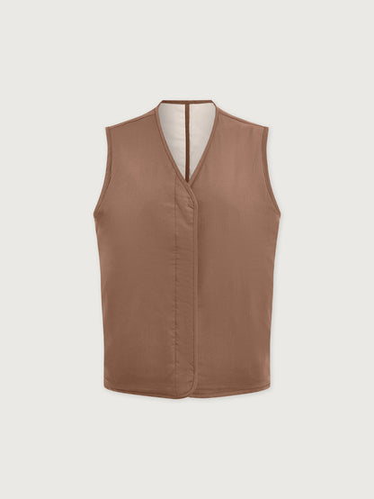 Lori Reversible Gilet Ash Taupe/ Birch - Varley