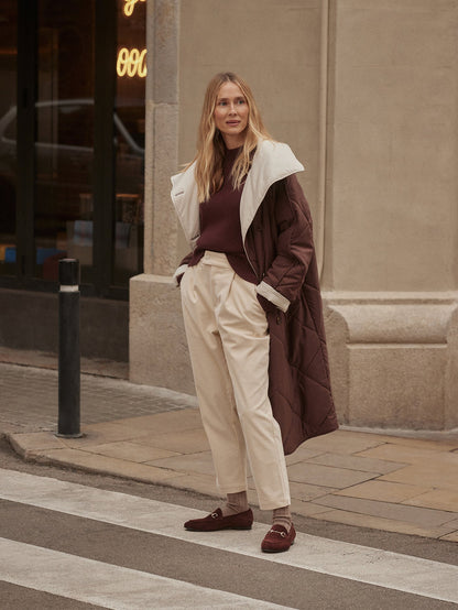 Annalise Reversible Wrap Coat Deep Mahogany - Varley