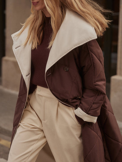 Annalise Reversible Wrap Coat Deep Mahogany - Varley