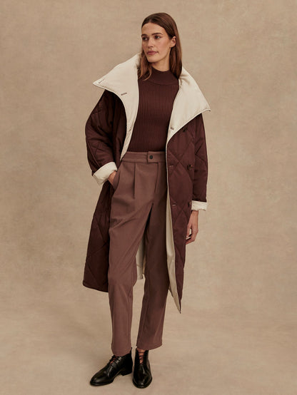Annalise Reversible Wrap Coat Deep Mahogany - Varley