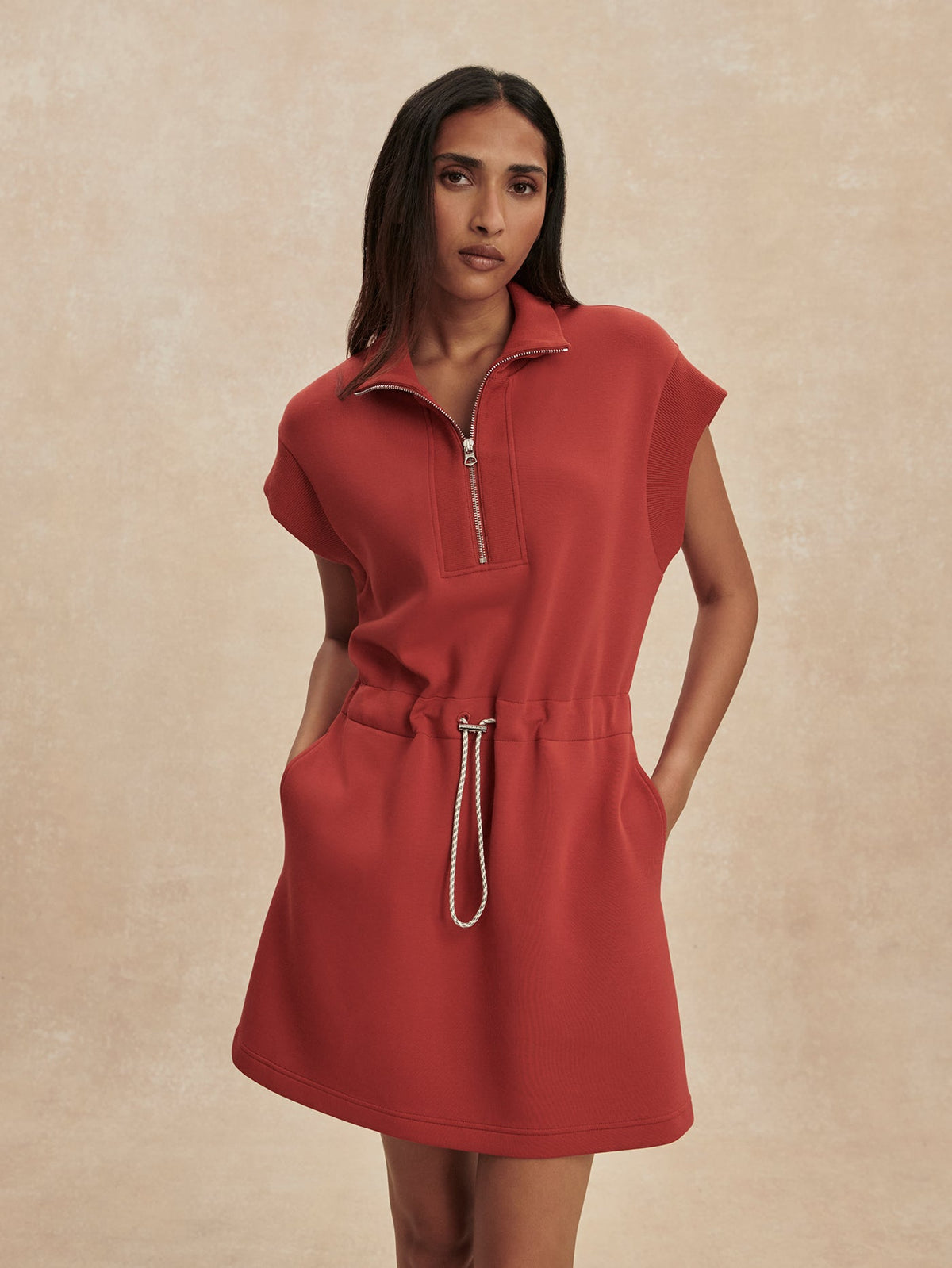 Avaya Half Zip Dress Bossa Nova - Varley