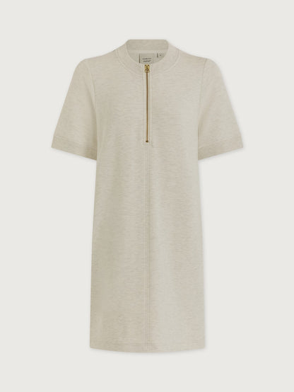 Nori Half Zip Dress Ivory Marl - Varley