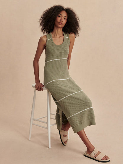 Scott Scoop Neck Midi Dress Seagrass - Varley