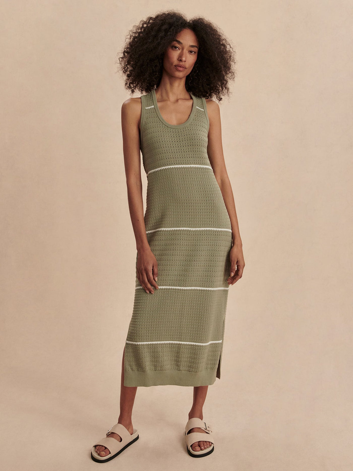 Scott Scoop Neck Midi Dress Seagrass - Varley
