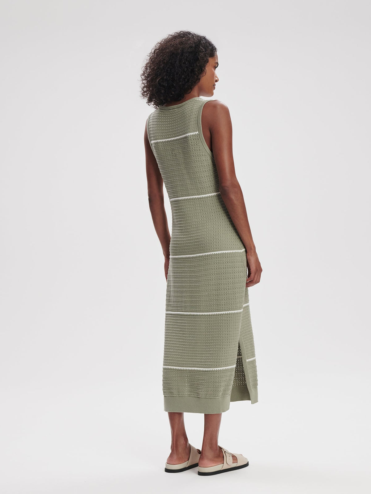 Scott Scoop Neck Midi Dress Seagrass - Varley