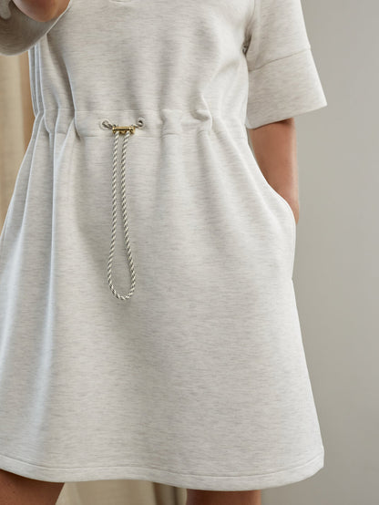 Paisley Half Zip Dress Ivory Marl - Varley