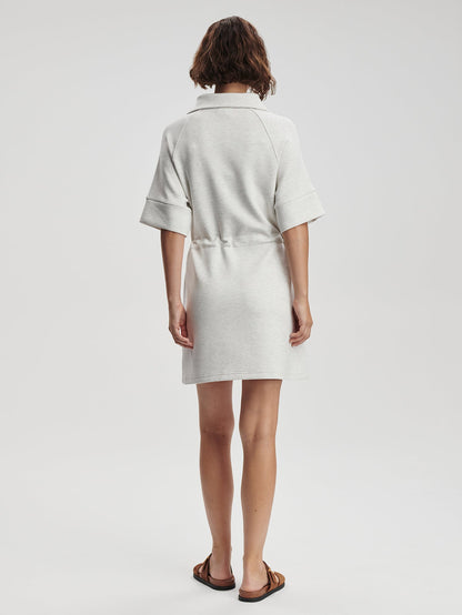 Paisley Half Zip Dress Ivory Marl - Varley