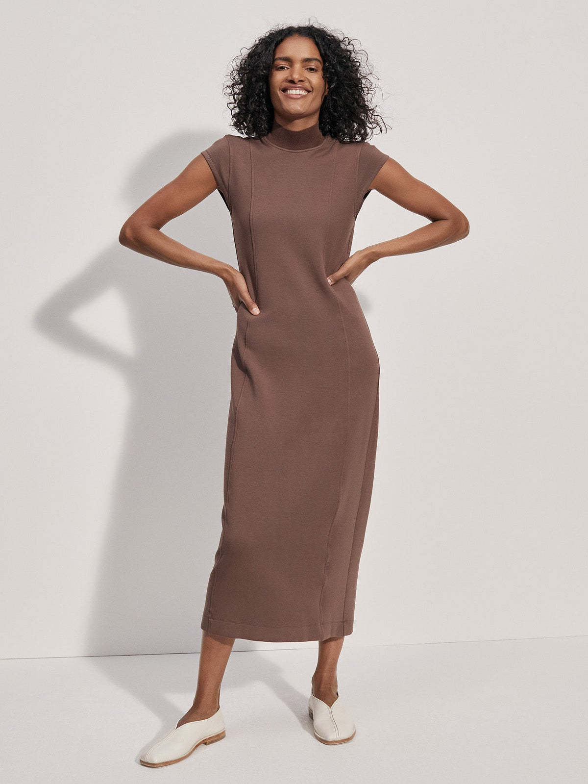 Taunton Midi Dress | VARLEY US Chestnut - Varley