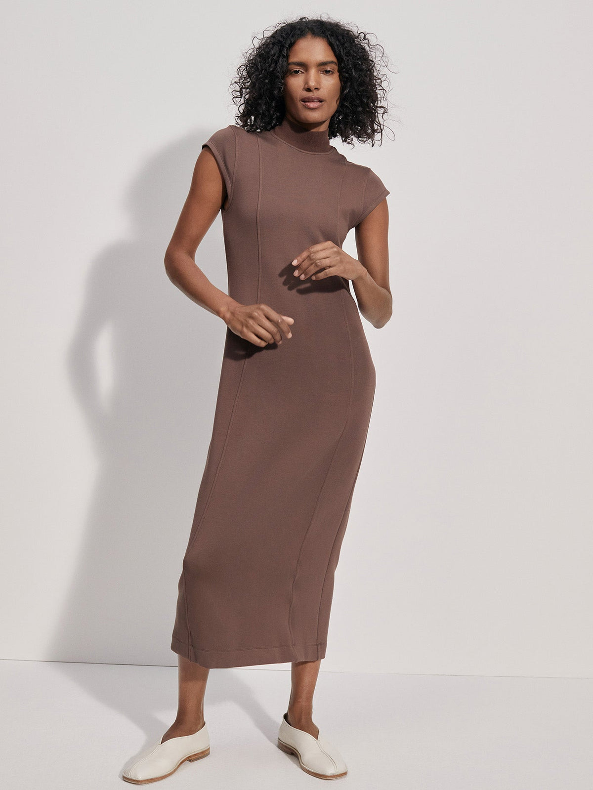 Taunton Midi Dress | VARLEY US Chestnut - Varley