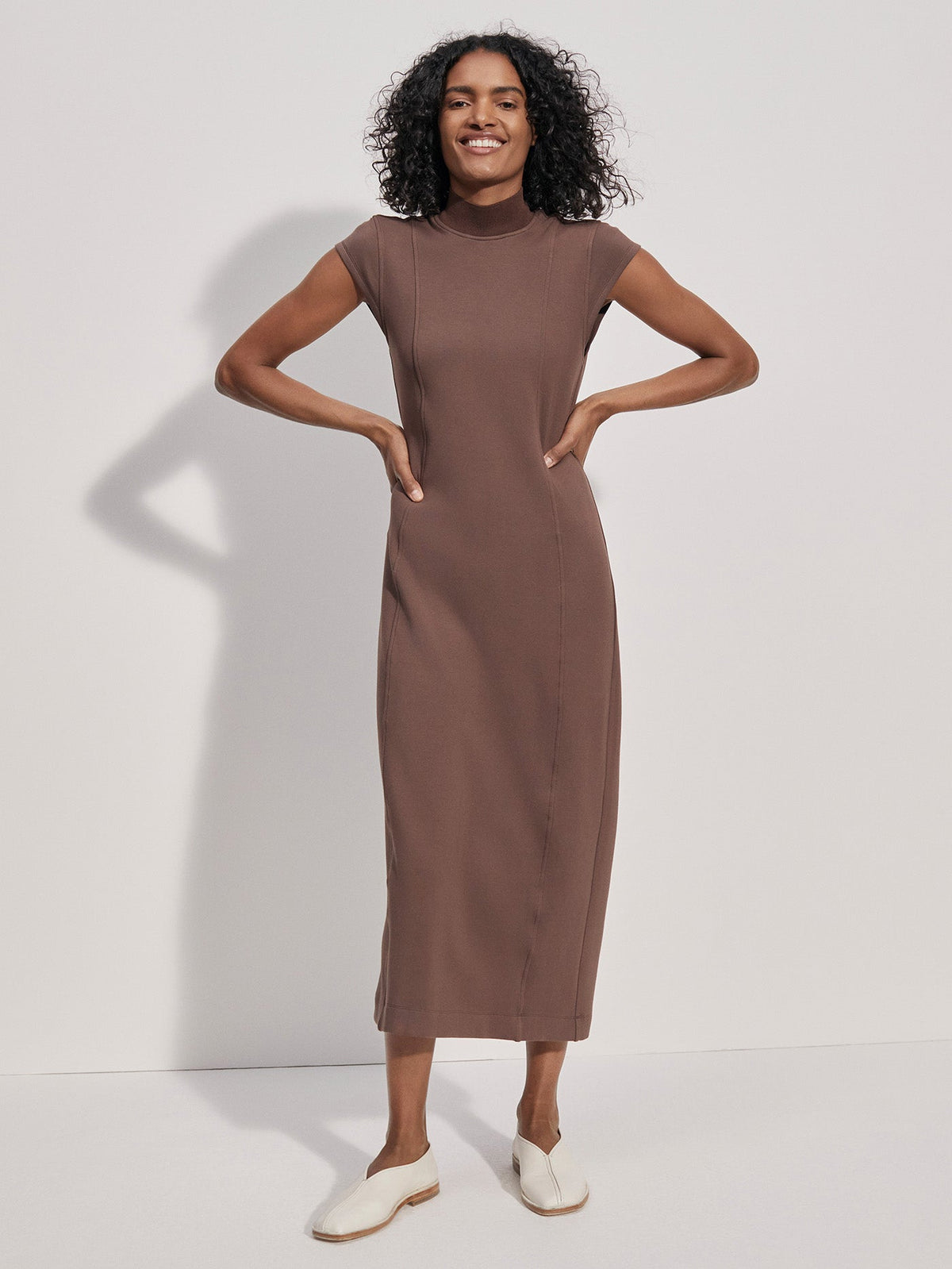 Taunton Midi Dress | VARLEY US Chestnut - Varley