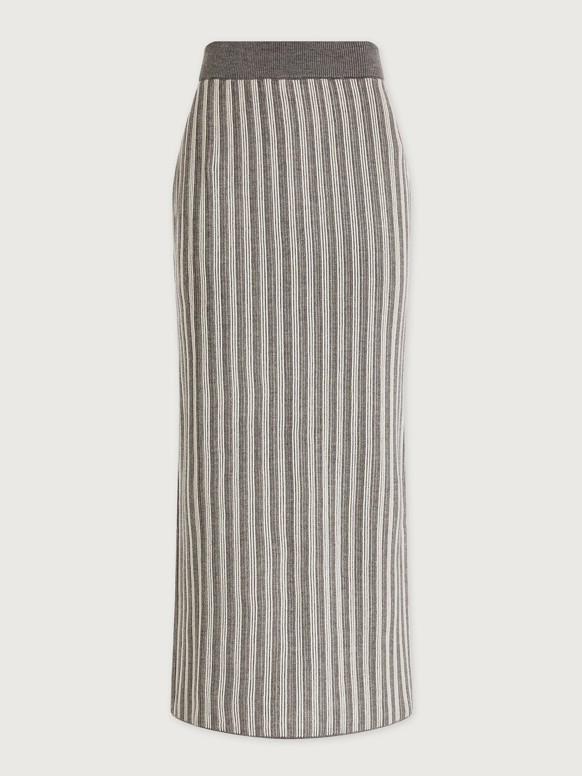 Mairead Rib Knit Skirt Silver Filigree Melange - Varley