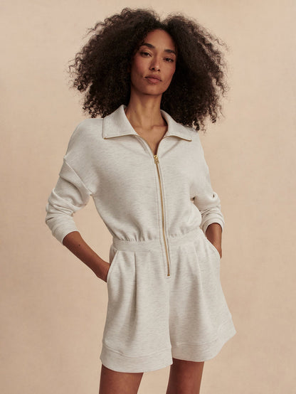 Annika Playsuit Ivory Marl - Varley