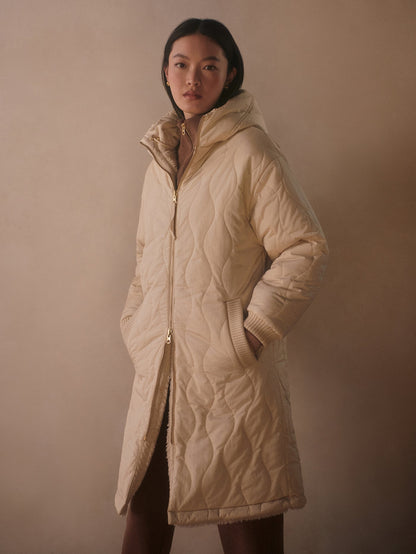 Cyrus Reversible Coat Sandshell - Varley