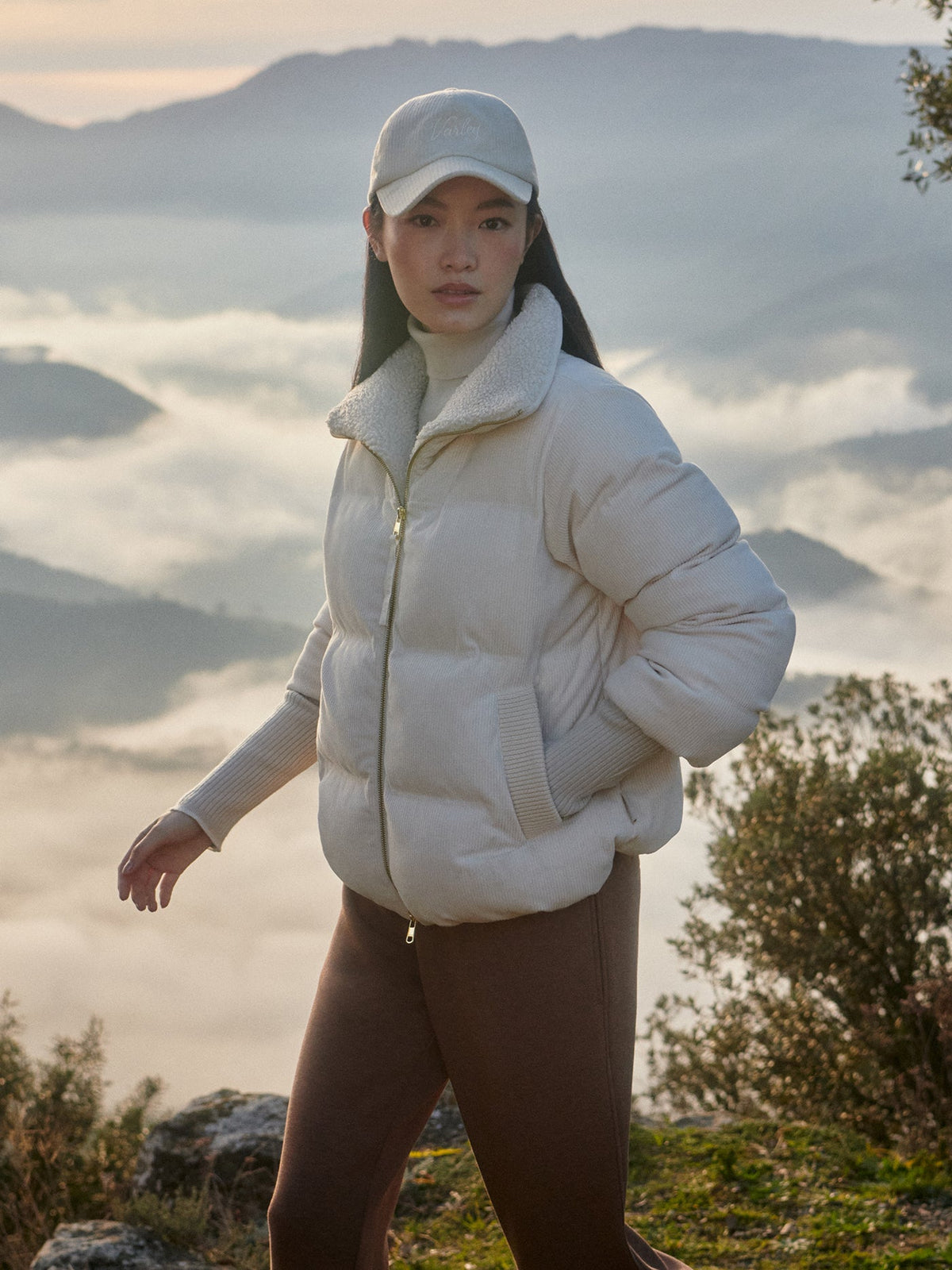 Brackley Cord Puffer Jacket Birch - Varley