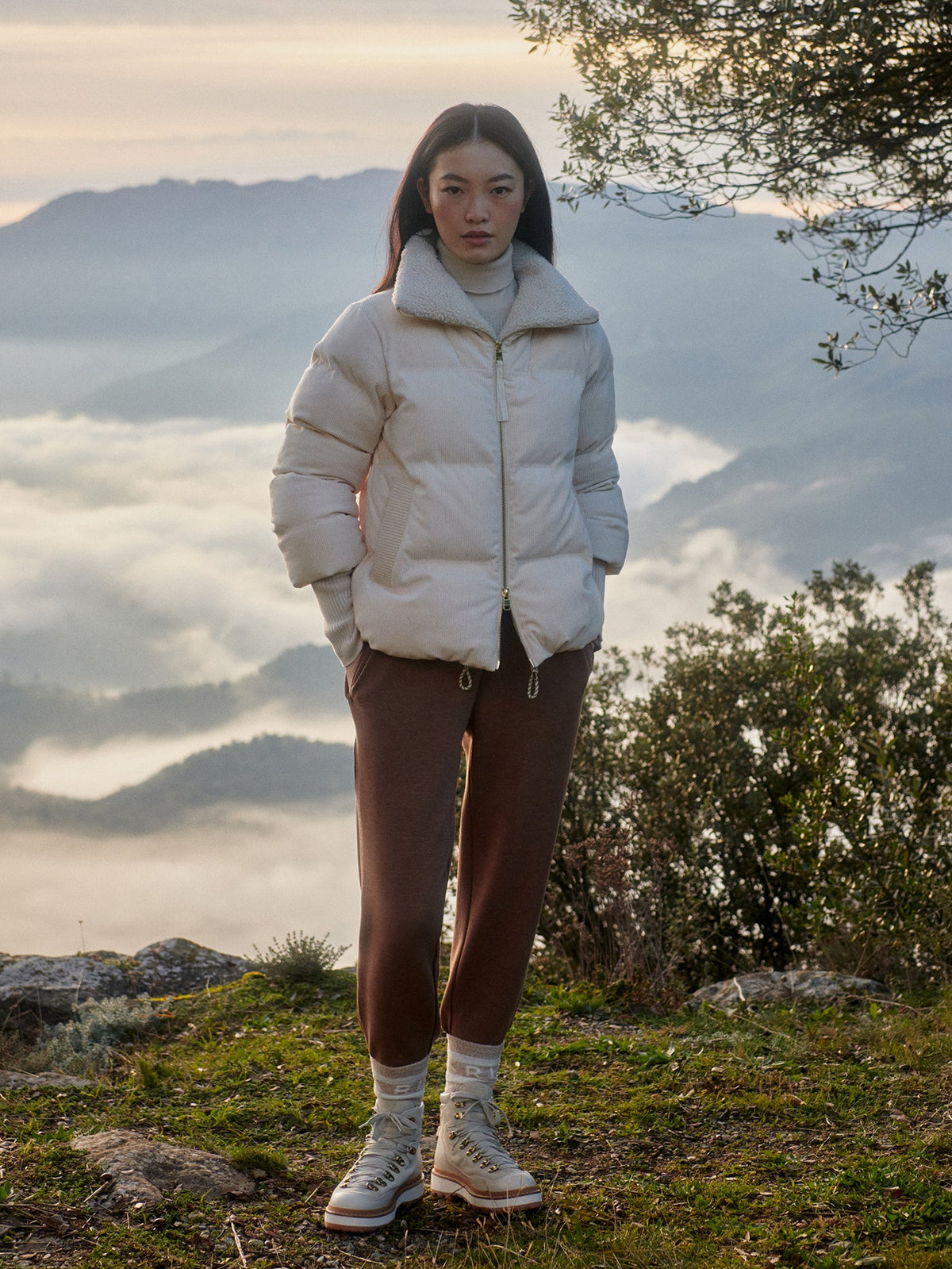 Brackley Cord Puffer Jacket Birch - Varley