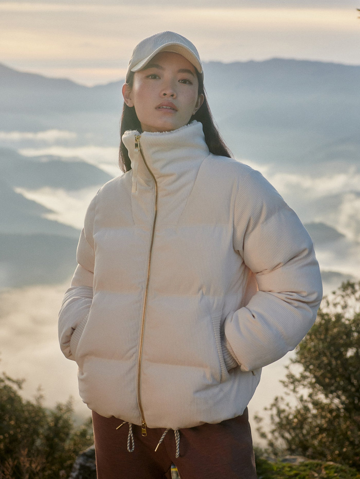 Brackley Cord Puffer Jacket Birch - Varley